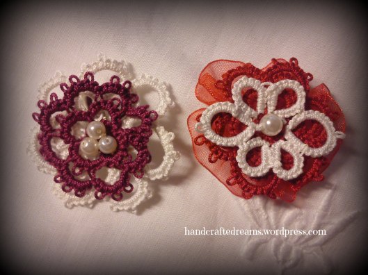 Tatted brooches